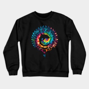 Thresher shark Rainbow Tie Dye Pattern Crewneck Sweatshirt